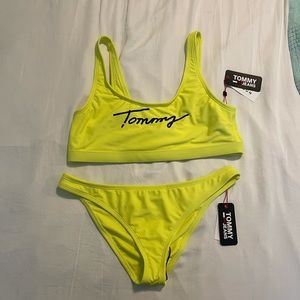 Tommy Jeans Neon Yellow Bathing Suit